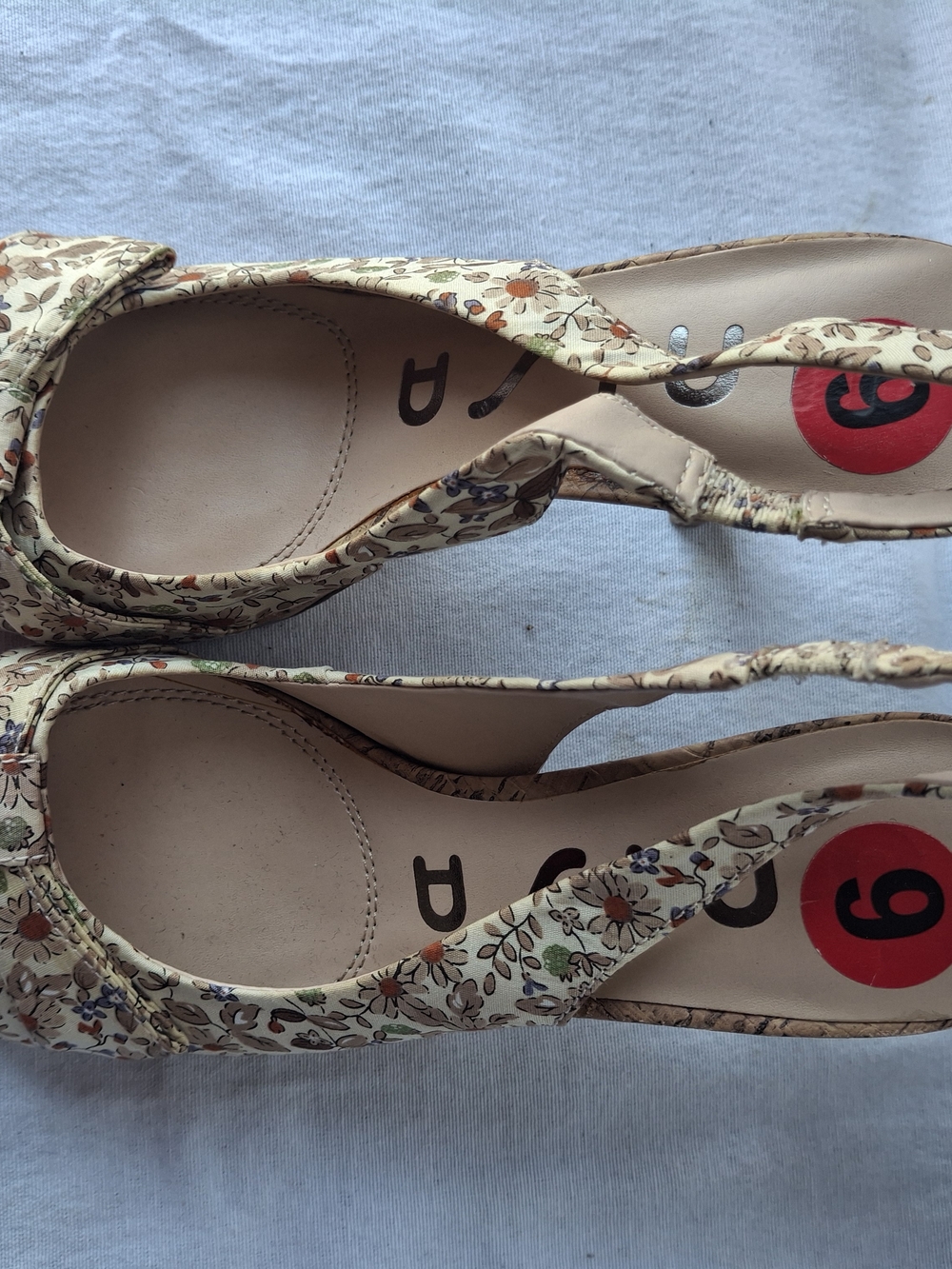 Unisa Floral Slingback Mules in Cream and Multicolor